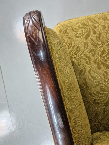 Vintage Danish Lounge Chairs Green and Cream Shell Back 1940s Deco EB7658 VCLO - UKDK FURNITURE