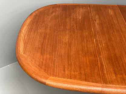 Teak Extending Dining Table Oval Vintage Danish Edvard Valentinsen EB9753 MWOO - UKDK FURNITURE