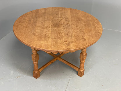 Round Oak Coffee Table Henning Kjaernulf Style Danish Design EB10825 MWOO11