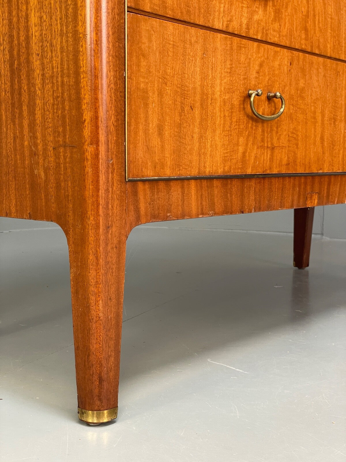 Vintage 1950s Chest Of Drawers Jewelery Display Brass Mahogany EB9761 MWOO - UKDK FURNITURE