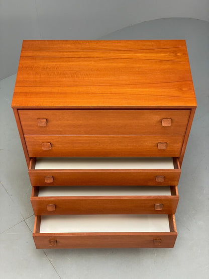 Vintage Teak Chest Of Drawers By Symbol Retro Handles EB9120 MWOO - UKDK FURNITURE