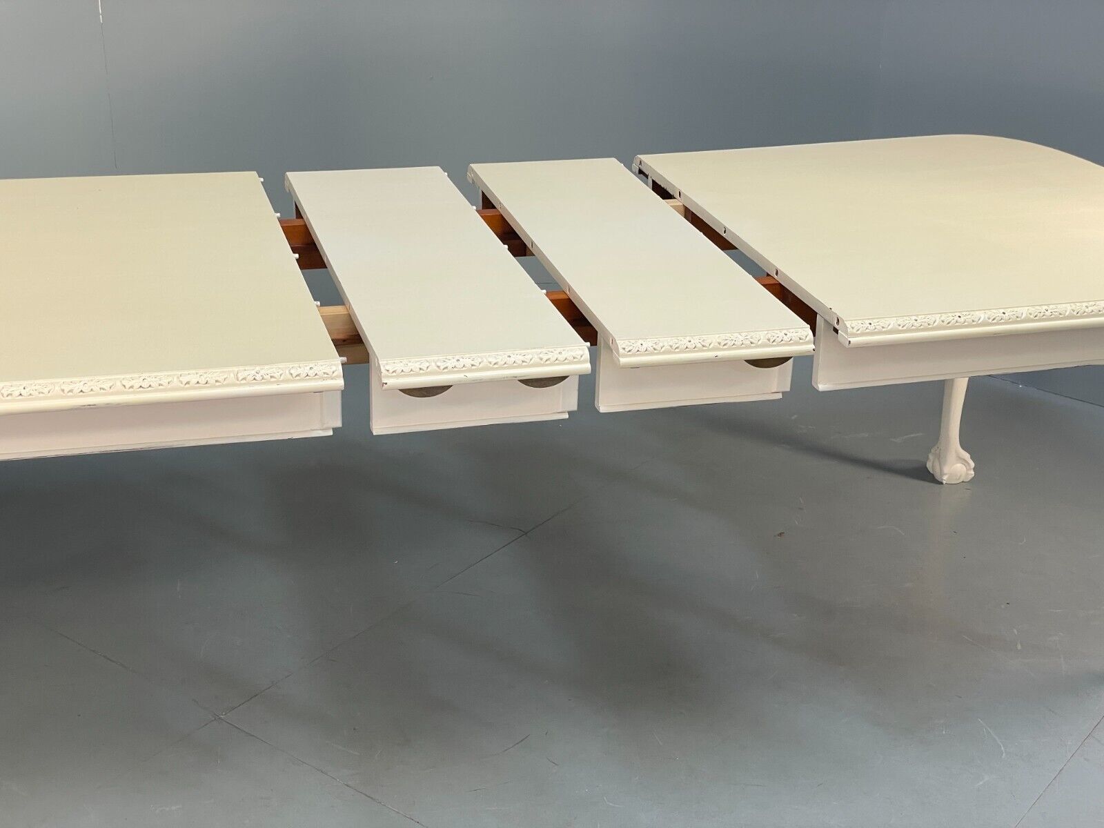 Antique Extending Dining Table Off White Painted Mahogany French EB9127 VWOO - UKDK FURNITURE