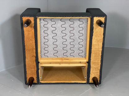 Vintage Danish Lounge Chair by Hurup Slate Grey Fabric Retro MCM EB6116 MNOR11