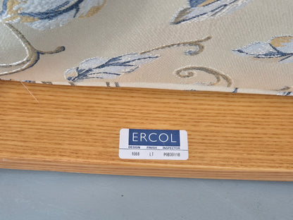 2 Ercol Renaissance Lounge Chairs Ivory Floral Upholstery 1990s EB10974 VCLO14