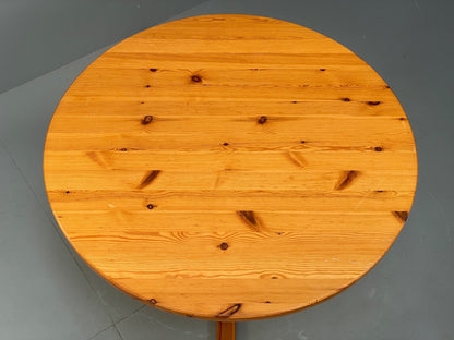 Vintage Round Solid Pine Dining Table By Hamlet Furniture 1970s EB9521 MWOO - UKDK FURNITURE