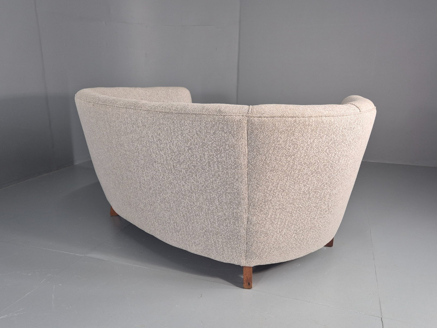 Vintage Art Deco Banana 2 Seat Sofa Danish New Upholstery 1930s EB11833 M2SS13