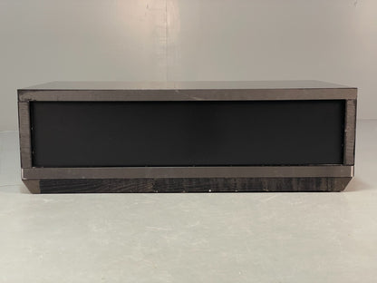 Italian Gloss Black & Off White 1980s Style Tv Unit With Drawers EB8686 MWOO - UKDK FURNITURE