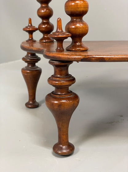Antique Mahogany Whatnot Shelving Unit Bobbin Turned Tiered EB11197 MWOO14