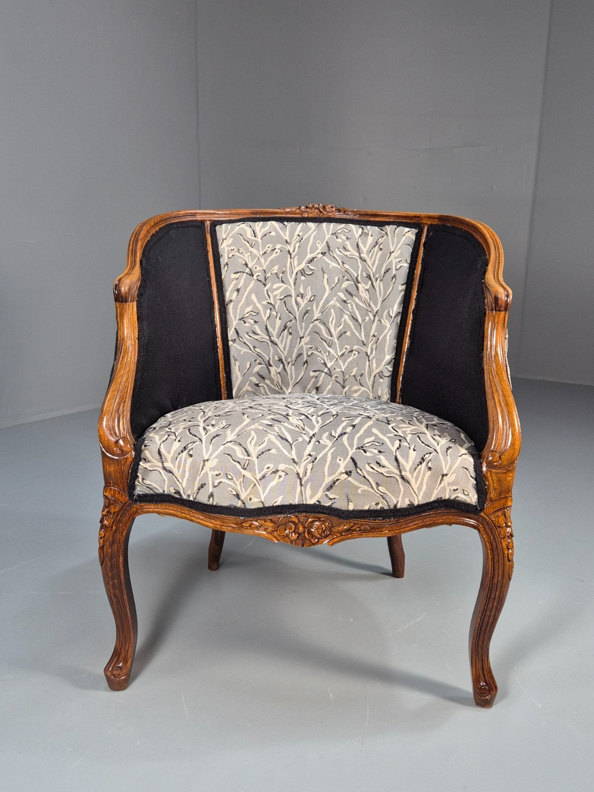 Vintage Rococo Lounge Chair French Style Danish Made 1970s Retro EB9651 VCLO - UKDK FURNITURE