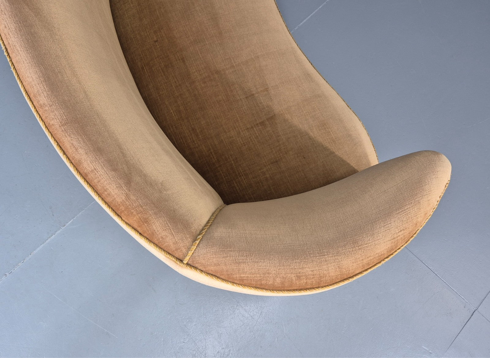 Classic Two Seater Danish Curved Banana Sofa 1930s Art Deco Gold  EB10791 M2SS12