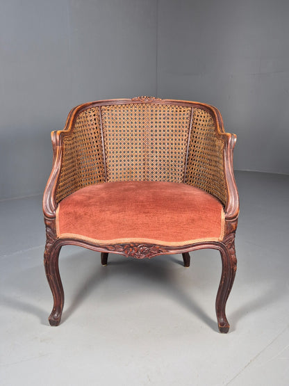 Vintage Danish Rococo Style Bergere Tub Chair 1950s Retro EB9611 VBER - UKDK FURNITURE