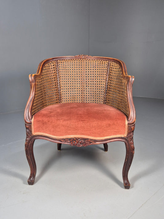 Vintage Danish Rococo Style Bergere Tub Chair 1950s Retro EB9611 VBER - UKDK FURNITURE