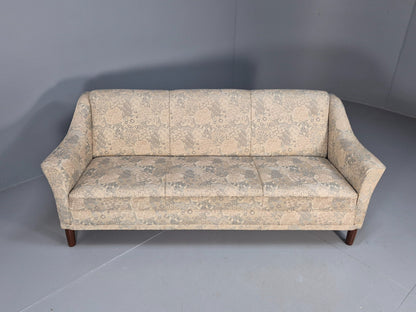 Vintage Danish Floral Upholstered 3 Seat Classic Mid Century Sofa EB9583 M3SS - UKDK FURNITURE