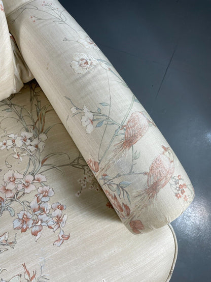 Vintage Danish Lounge Chair Floral Print Cotton 1970s Retro EB6605 VCLO - UKDK FURNITURE
