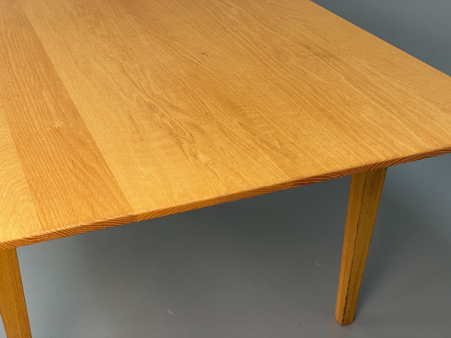 Modern Oak Dining Table - Solid Wood Removable Legs Post Modern  EB10944 MWOO15