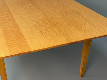 Modern Oak Dining Table - Solid Wood Removable Legs Post Modern  EB10944 MWOO15