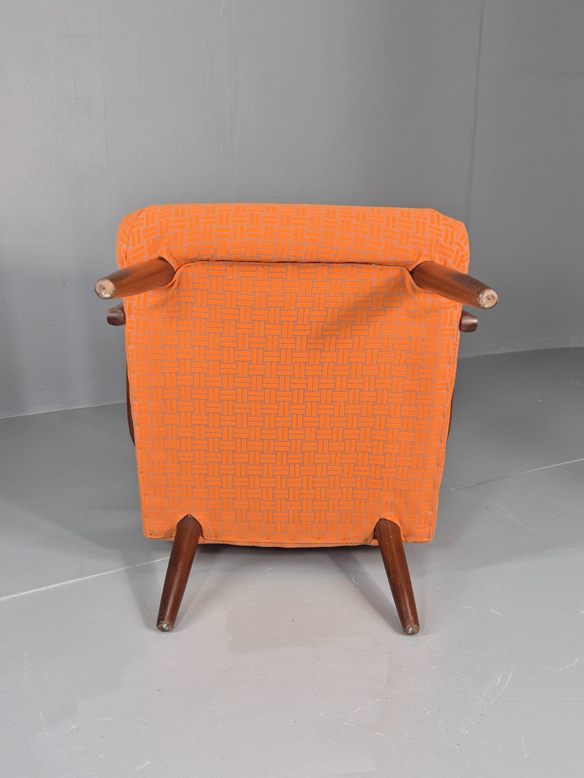 Vintage Danish Lounge Chair Teak Frame Mid Century New Upholstery EB8210 MNOR16