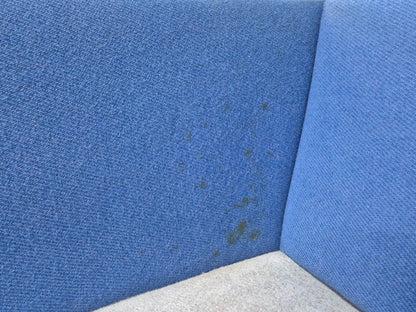 Vintage Danish 1980s Blue Wool 3 seat Sofa Mid Century Modern Retro EB9569 M3SS - UKDK FURNITURE