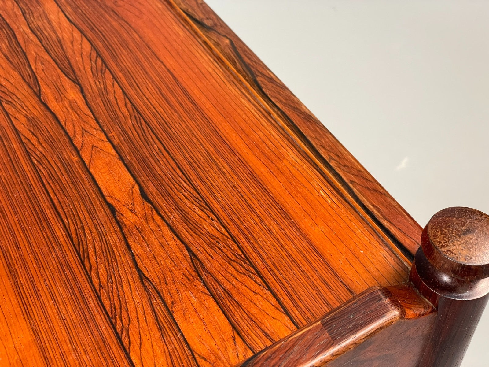 Vintage Danish Side Table - 1960s Mid Century Dark Wood EB10834 MWOO10