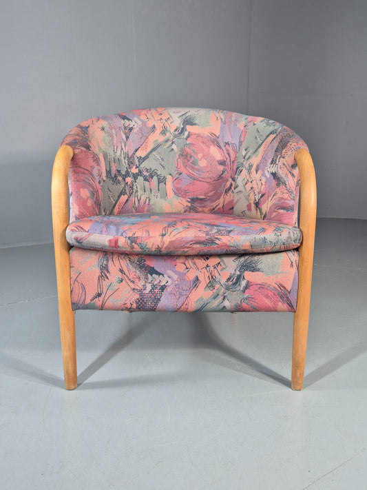 Vintage Tub Chair Stouby Multicoloured Danish Retro 1980s EB11347 MNOR1