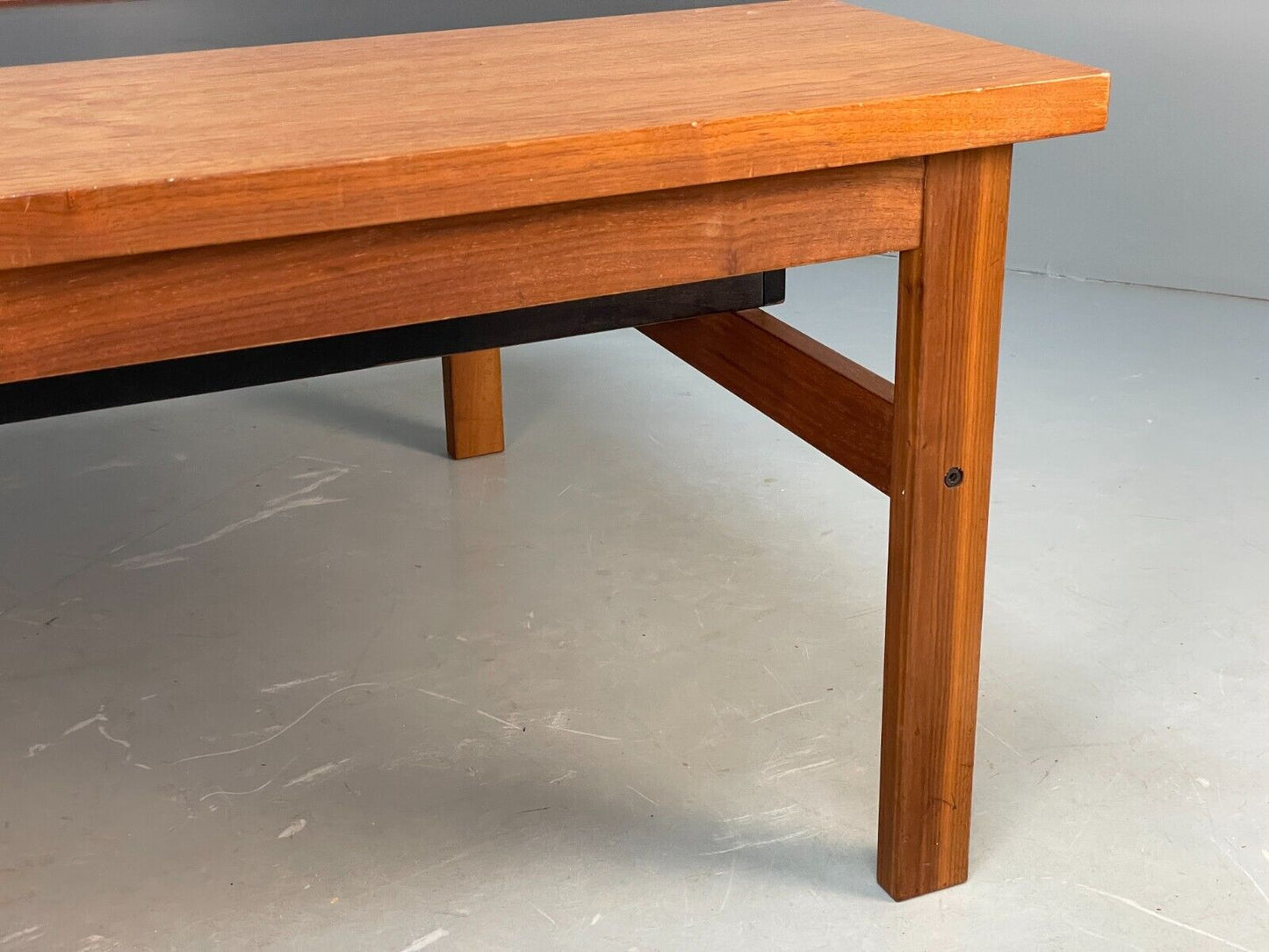 Vintage Danish Teak Coffee Table Extending Storage Black Melamine EB8710 MWOO - UKDK FURNITURE