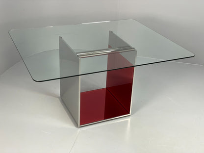 Italian Glass Dining Table By Gabriele Buratti For Acerbis Modern EB11492  MWOO1