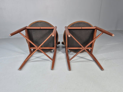 6 G Plan Round Seat Dining Chairs 1970s Retro MCM Original Fabric EB11613 MDIN11