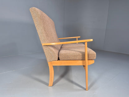 Vintage 2 Seater Sofa Beige Fabric Beech Frame Danish Design EB9490 M2SS - UKDK FURNITURE