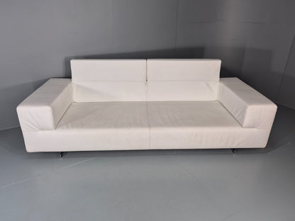 Frighetto Four Seater Settee White Leather Modern Design  EB10626 M4SS5