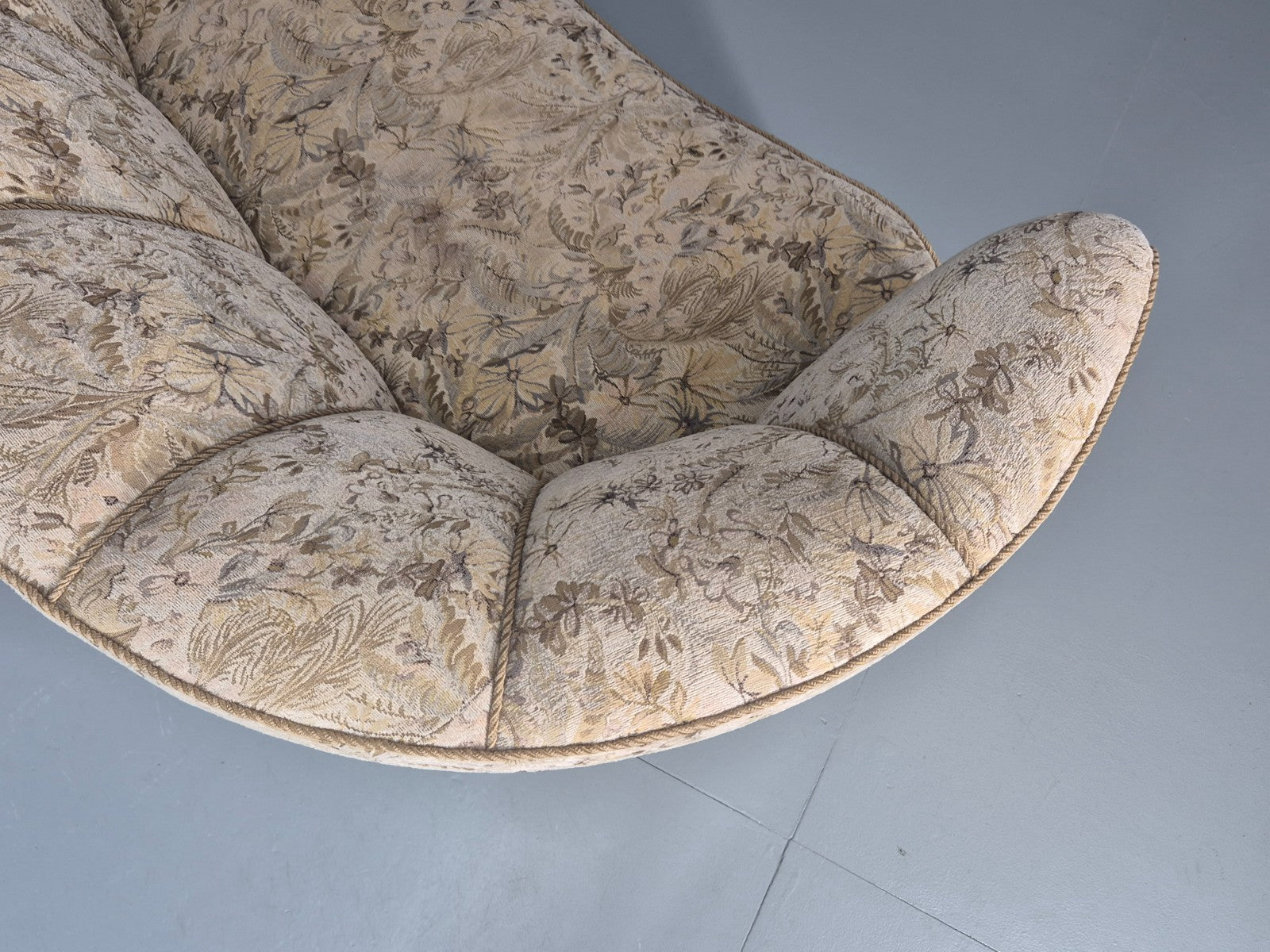 Vintage Banana Sofa 1930s Danish Art Deco Floral Cotton Retro EB10794 V2SS11