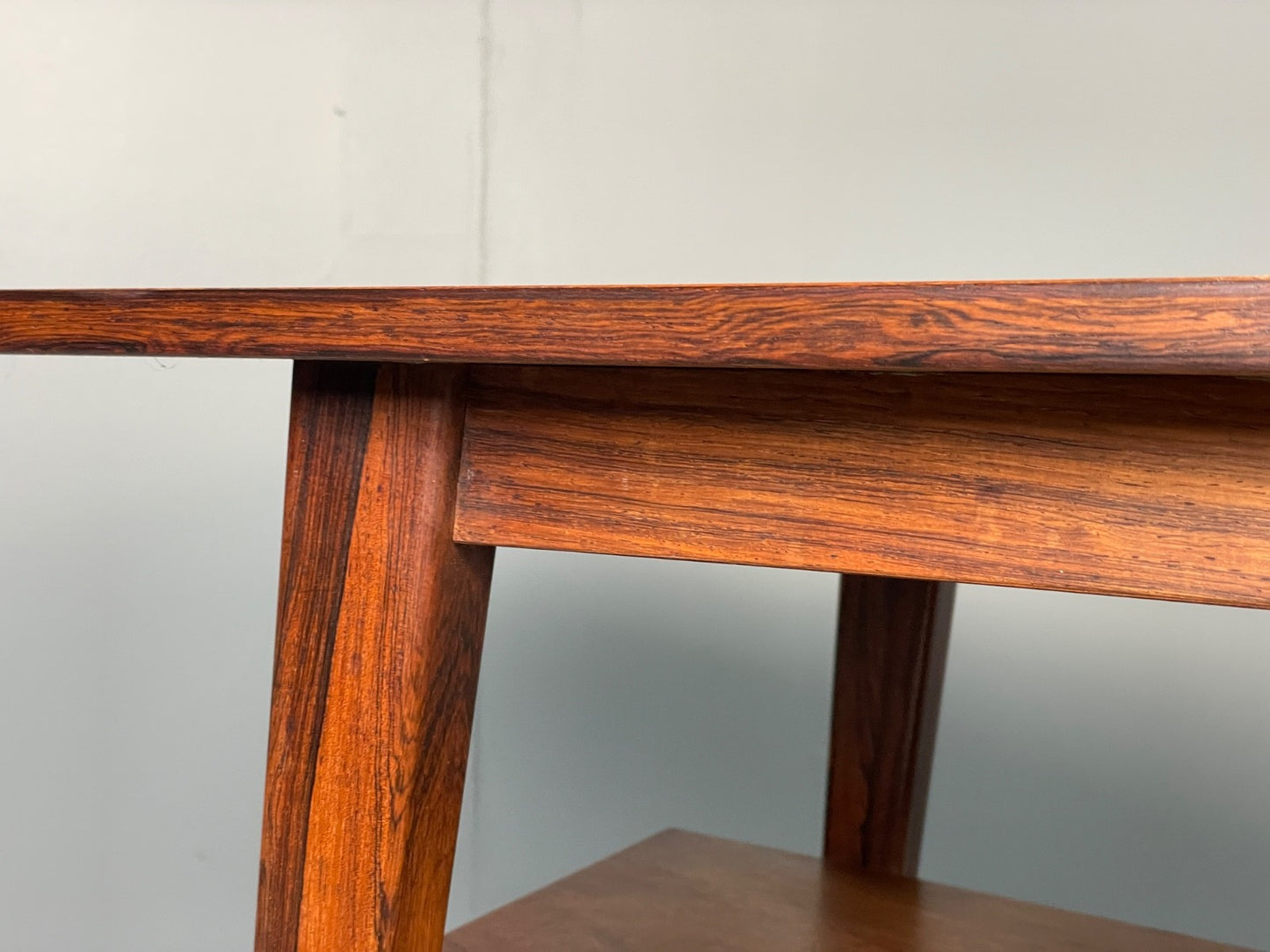 Curved 1960s Coffee Table Vintage Mid Century Danish With Shelf  EB10855 MWOO16