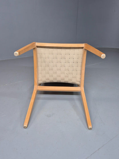 Vintage Danish Dining Chair Cream Canvas Finn Ostergaard Retro MCM EB8282 MDIN - UKDK FURNITURE