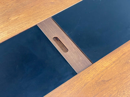 Vintage Danish Teak Coffee Table Extending Storage Black Melamine EB8710 MWOO - UKDK FURNITURE