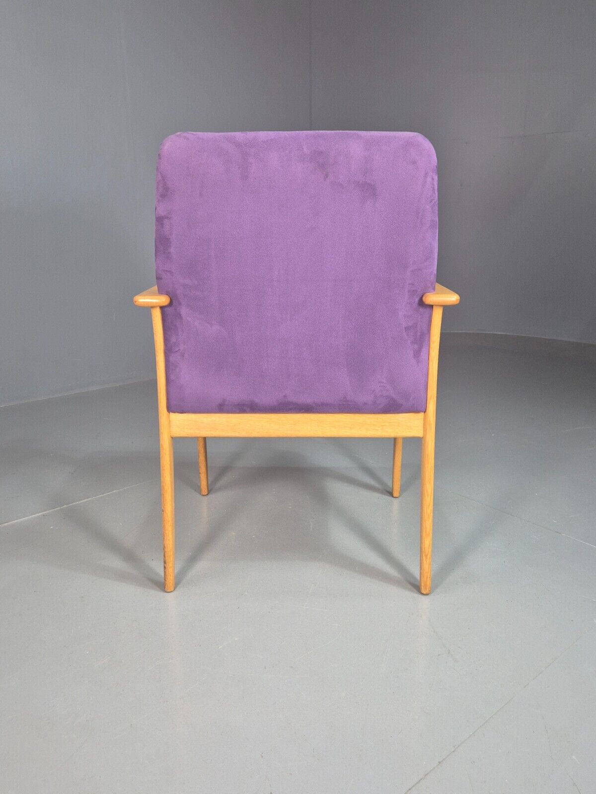 Vintage Danish Elbow Chair Purple Oak Frame O D Mobler Retro MCM EB8000 MNOR - UKDK FURNITURE