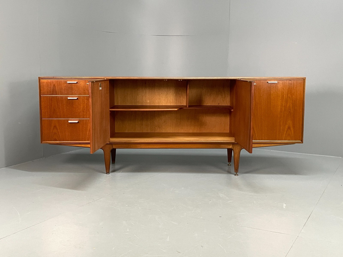 Vintage McIntosh Teak Sideboard 1960s Mid Century Drawers Shelving EB11507 MWOO2