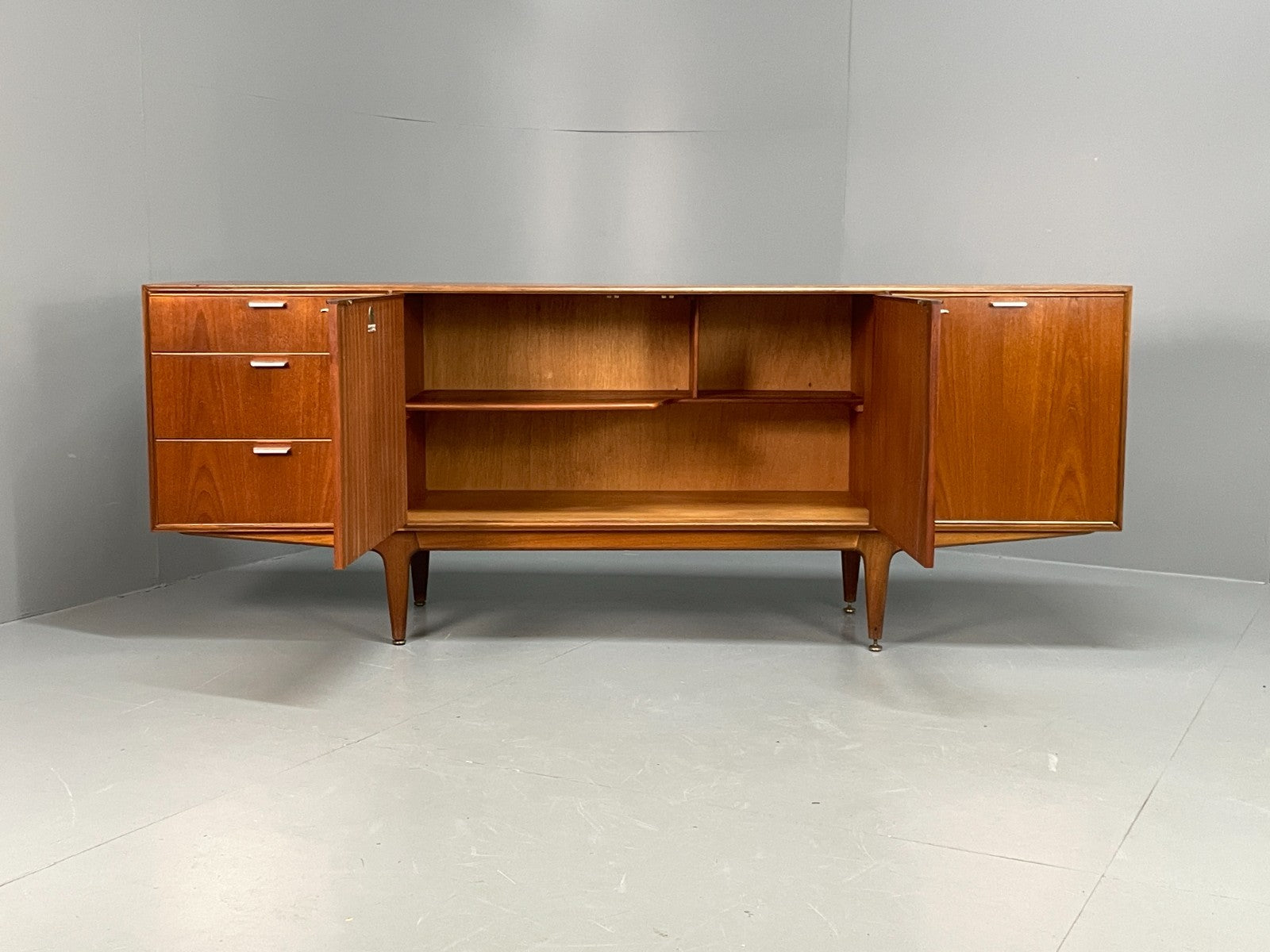 Vintage McIntosh Teak Sideboard 1960s Mid Century Drawers Shelving EB11507 MWOO2