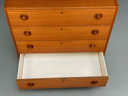 Mid Century Teak Chest Of Drawers By Erik Franssons Retro Scandi EB9824 MWOO - UKDK FURNITURE