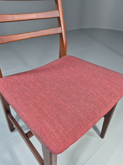 Danish Mid Century Dining Chair in Teak 1970s New Upholstery Retro EB11525 MDIN3