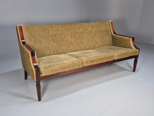 Antique Danish Empire Style Sofa Mahogany and Green velour EB9662 V3SS - UKDK FURNITURE
