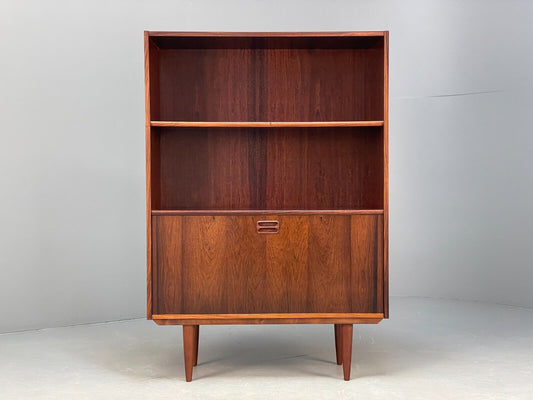Vintage Danish Bookcase Shelving Unit With Drop Door Drinks Cabinet EB8815 MWOO - UKDK FURNITURE