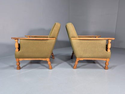 2 Kjaernulf Lounge Chairs Retro 1970s Green Light Oak Retro EB10750 VCLO14
