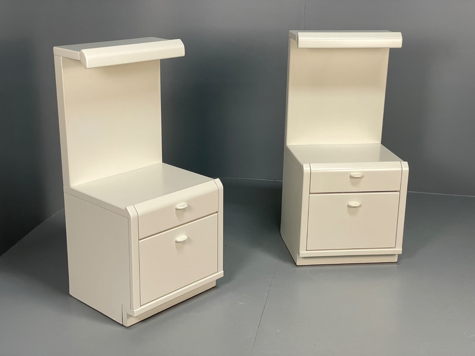 Vintage White Bedside Cabinets Pair By Hulsta Germany Retro 1980s EB11045 MWOO0