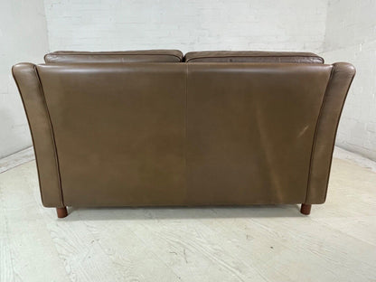 Vintage Danish Leather Two Seat Sofa 1970s Retro Thams Style EB4087 M2SS - UKDK FURNITURE