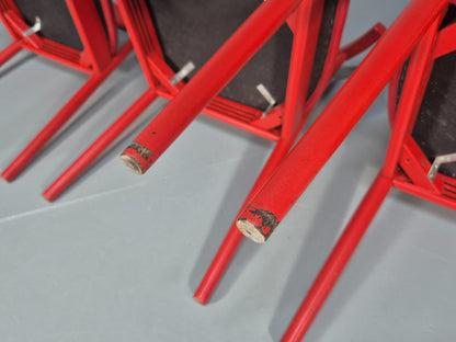 4 Danish Design Dining Chairs in Red Modern Version Wegner Inspired EB10619 MDIN9