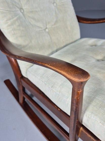 Vintage Mid Century Light Mint Parker Knoll Rocking Chair 1960s EB9785 MNOR - UKDK FURNITURE