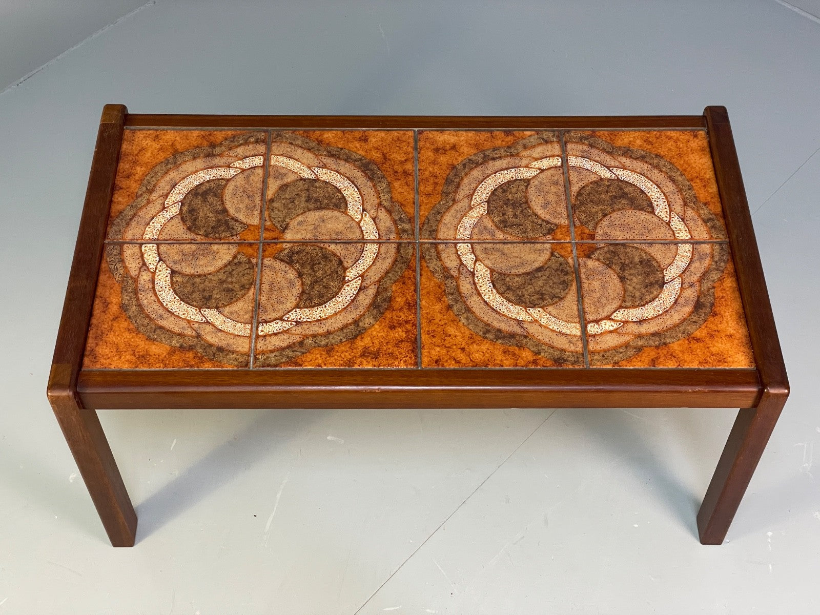 Vintage 1970s Tile Topped Teak Coffee Table Danish Retro Design EB9833 MWOO - UKDK FURNITURE