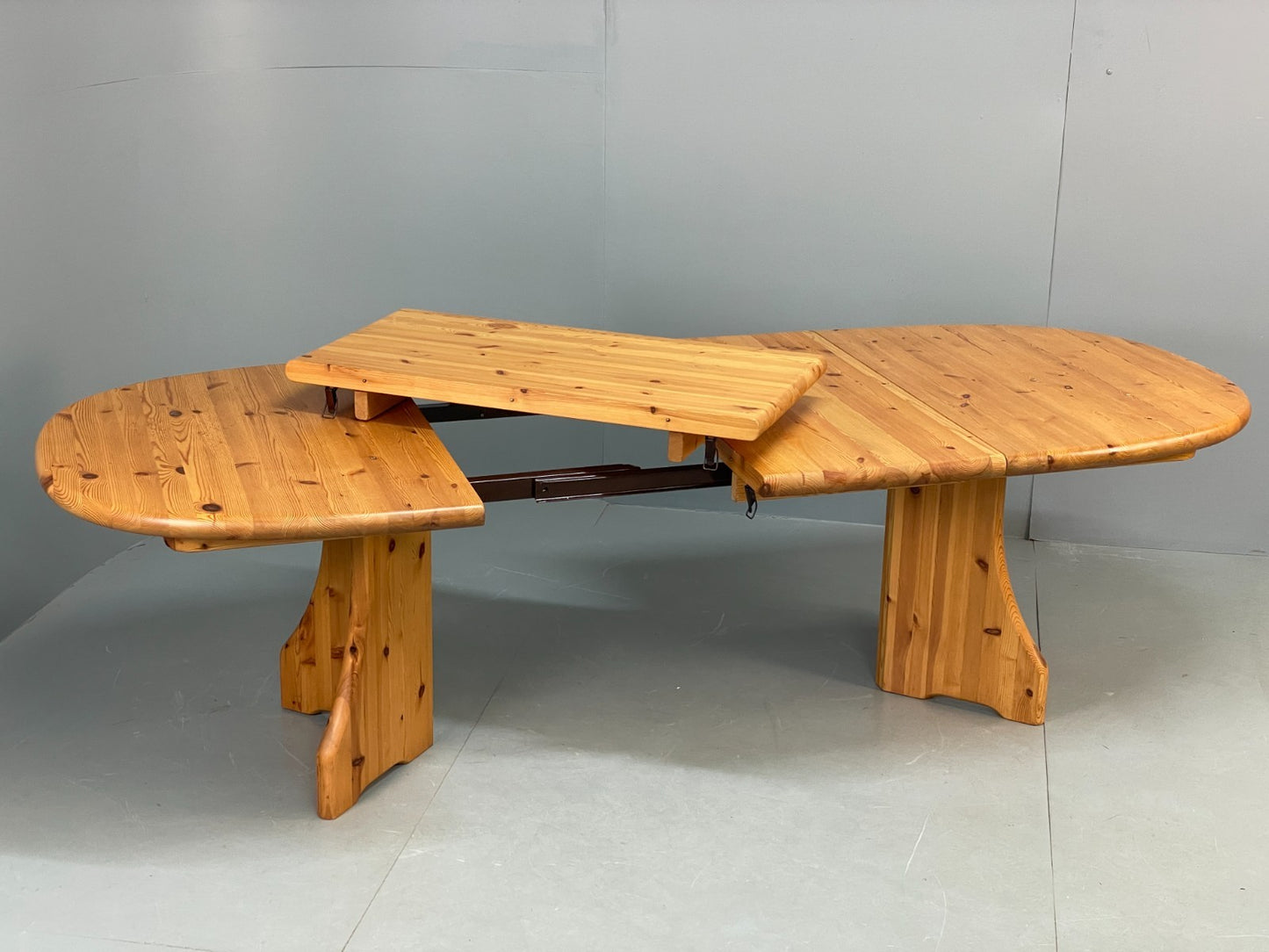 Chunky Pine Dining Table Extending Vintage Danish Retro 1990s EB10858 MWOO16