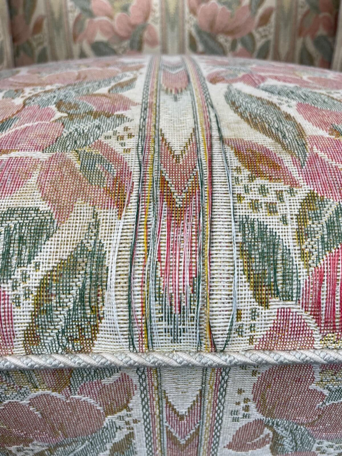 Danish Upholstered Armchair Circa 1930s Oak Framed Floral Retro EB4510 VCAR4