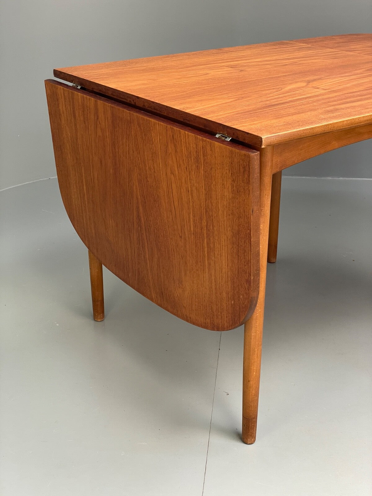 Vintage Teak Extending Dining Table Drop Leaf Beech Mid Century EB9813 MWOO - UKDK FURNITURE
