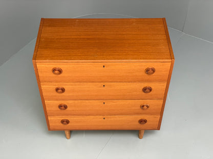 Mid Century Teak Chest Of Drawers By Erik Franssons Retro Scandi EB9824 MWOO - UKDK FURNITURE